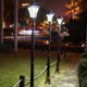 Solar Lamp Post With Motion Sensor Curved Head 200lm IP44 1870mm Solar Lamp Post With Motion Sensor Curved Head 200lm IP44 1870mm